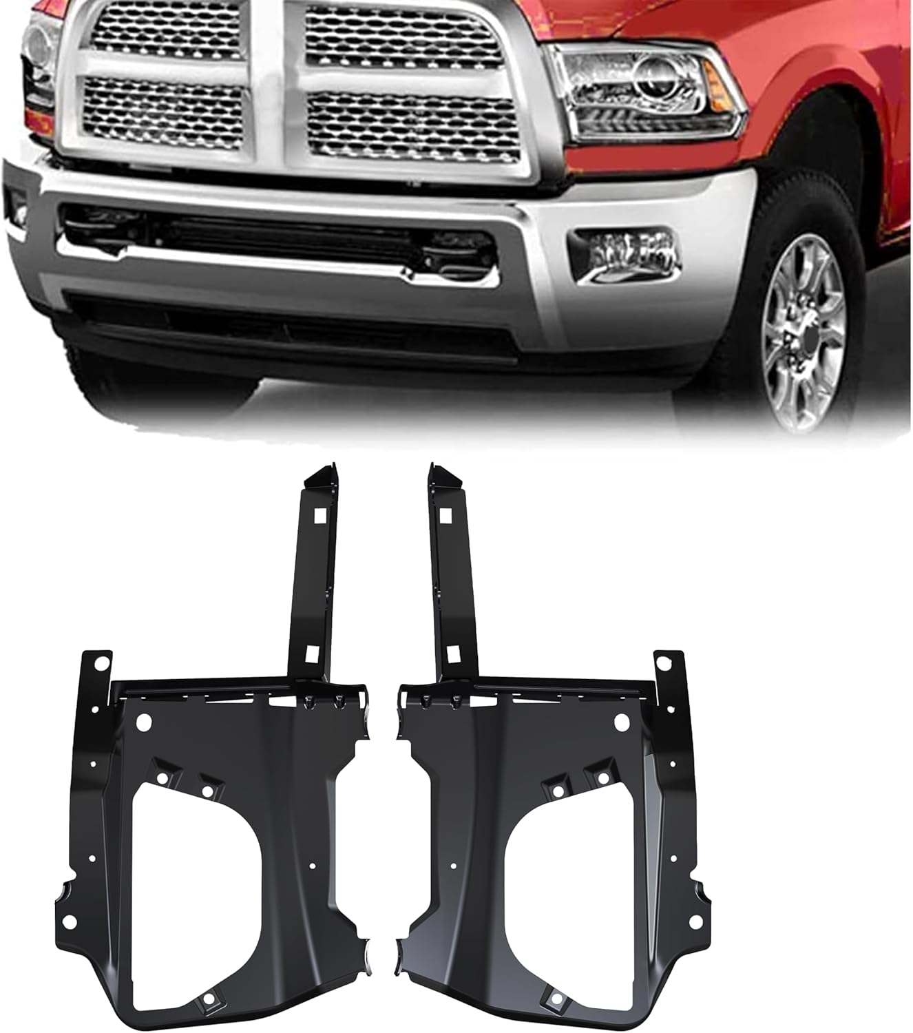 2010 - 2018 Dodge Ram 2500 Front Bumper Bracket Set (Pair, Driver & Passenger)