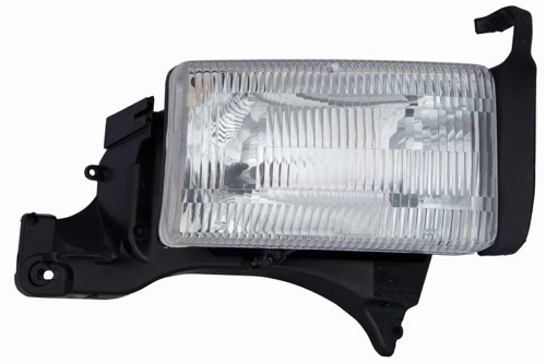Right (Passenger) Headlight Lens/Housing for 1994 - 2001 Dodge Ram 1500, Front Assembly Replacement Housing/Lens/Cover, Fits Laramie, ST, WS Models,  55054780AH, Replacement