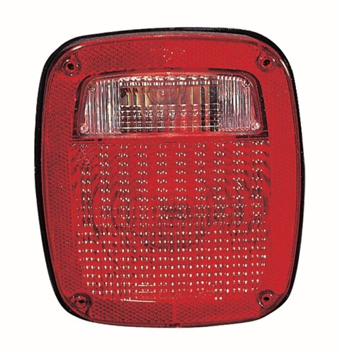 Left (Driver) Tail Light Assembly for 1987 - 1990 Jeep Wrangler, Rear Replacement Lens/Cover,  56006517