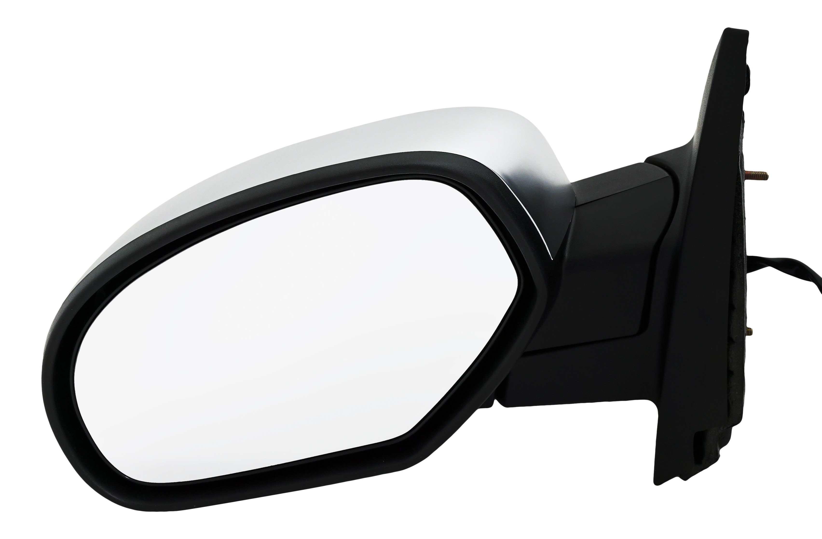 Power Mirror for Chevrolet Silverado 2007-2013 / Suburban 2007-2014, Left (Driver), Non-Towing, Manual Folding, Heated, Chrome, without Memory, with Puddle Light and Signal Light, Replacement