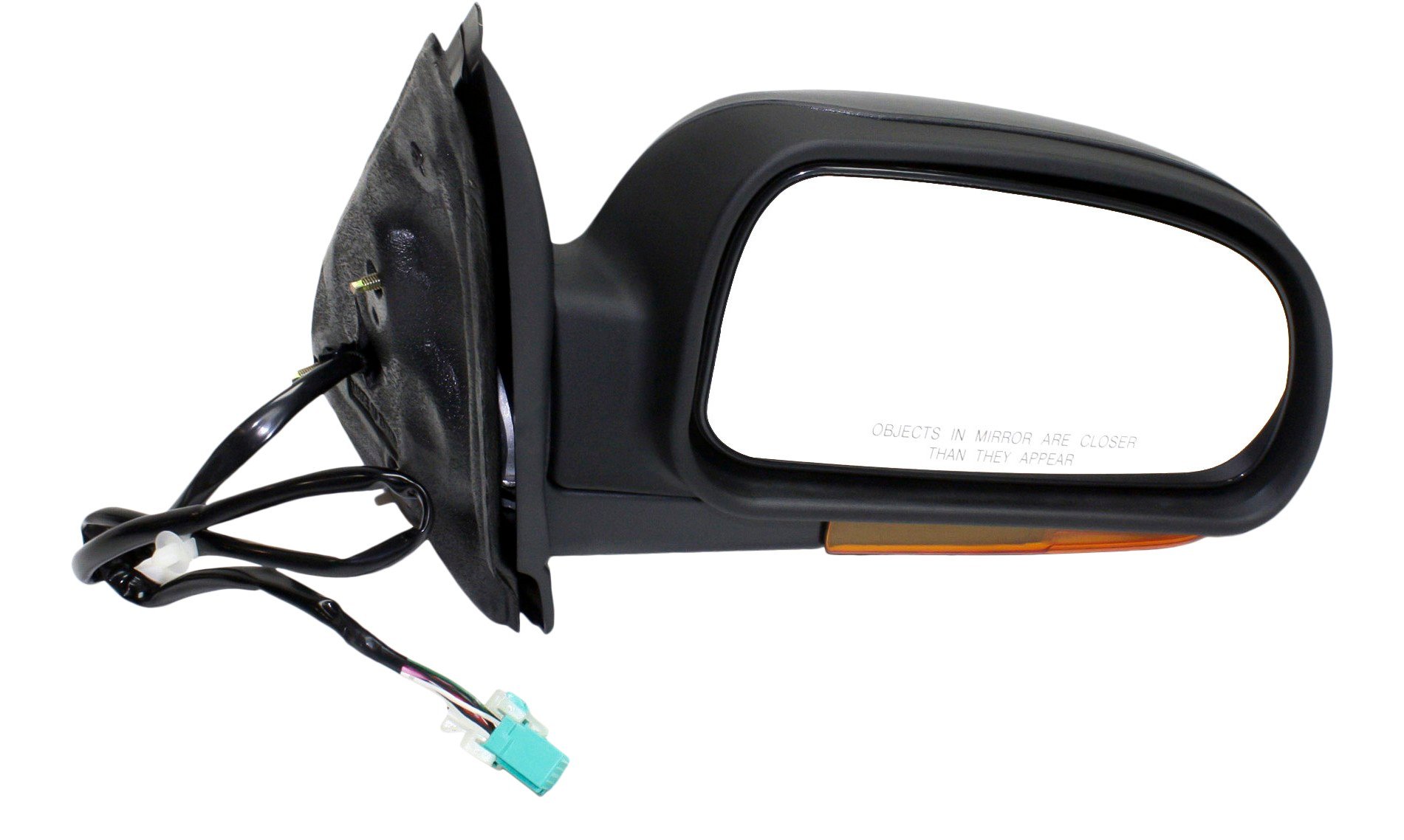 Power Mirror for Chevrolet Trailblazer 2002-2003, Right (Passenger), Manual Folding, Heated, Textured, with Signal Light, without Memory, Replacement