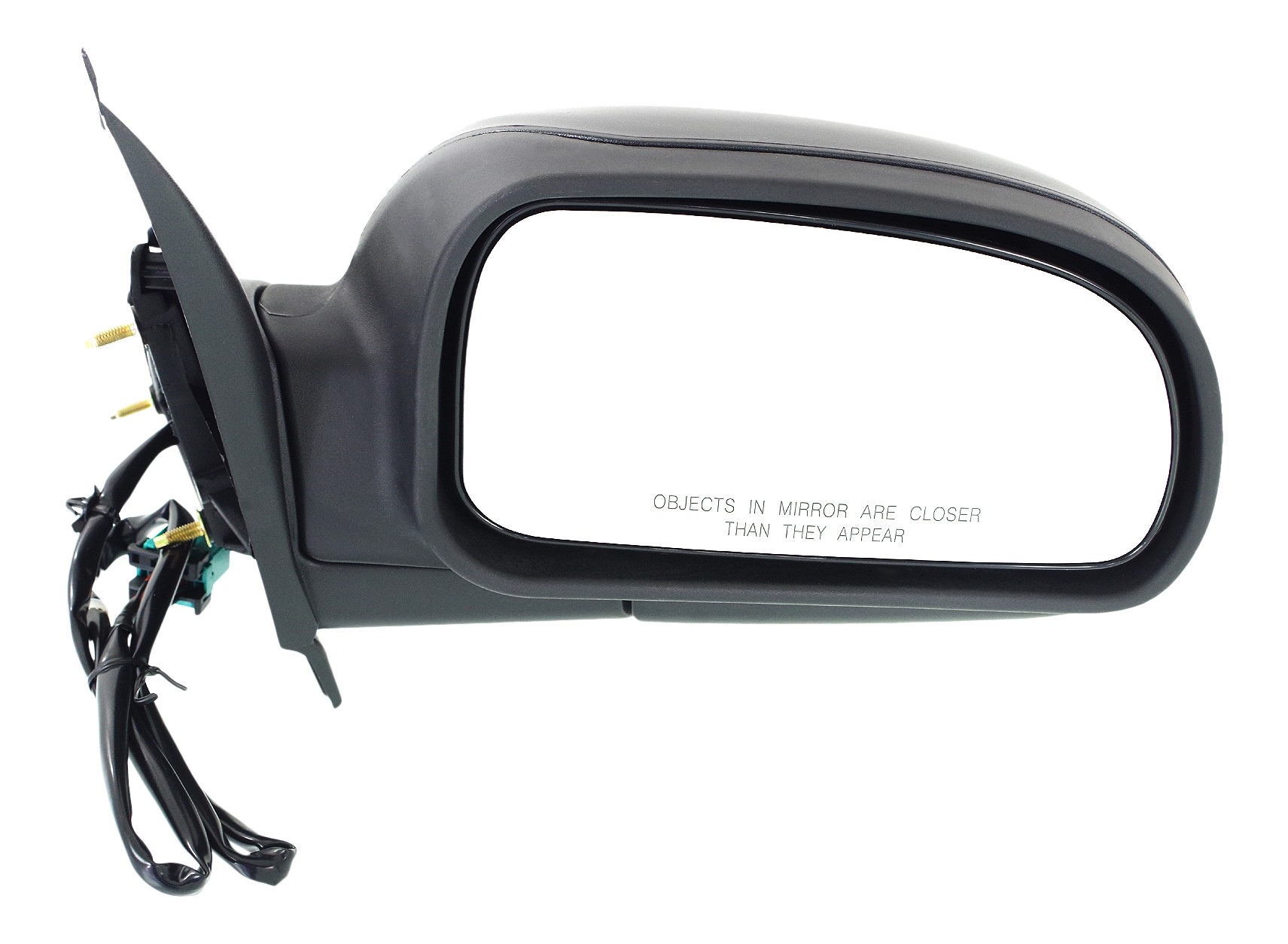 Power Mirror for Chevrolet Trailblazer 2002-2009, Right (Passenger), Manual Folding, Heated, Textured, without Signal Light, Replacement