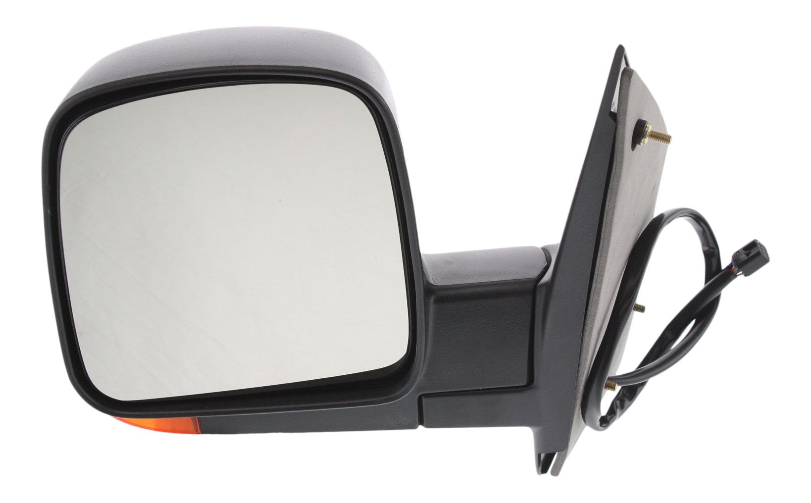 Power Mirror for 2003-2007 GM Express/Savana Van, Left (Driver) Side, Non-Towing, Manual Folding, Heated, Textured, Standard Type, with Signal Light, Replacement