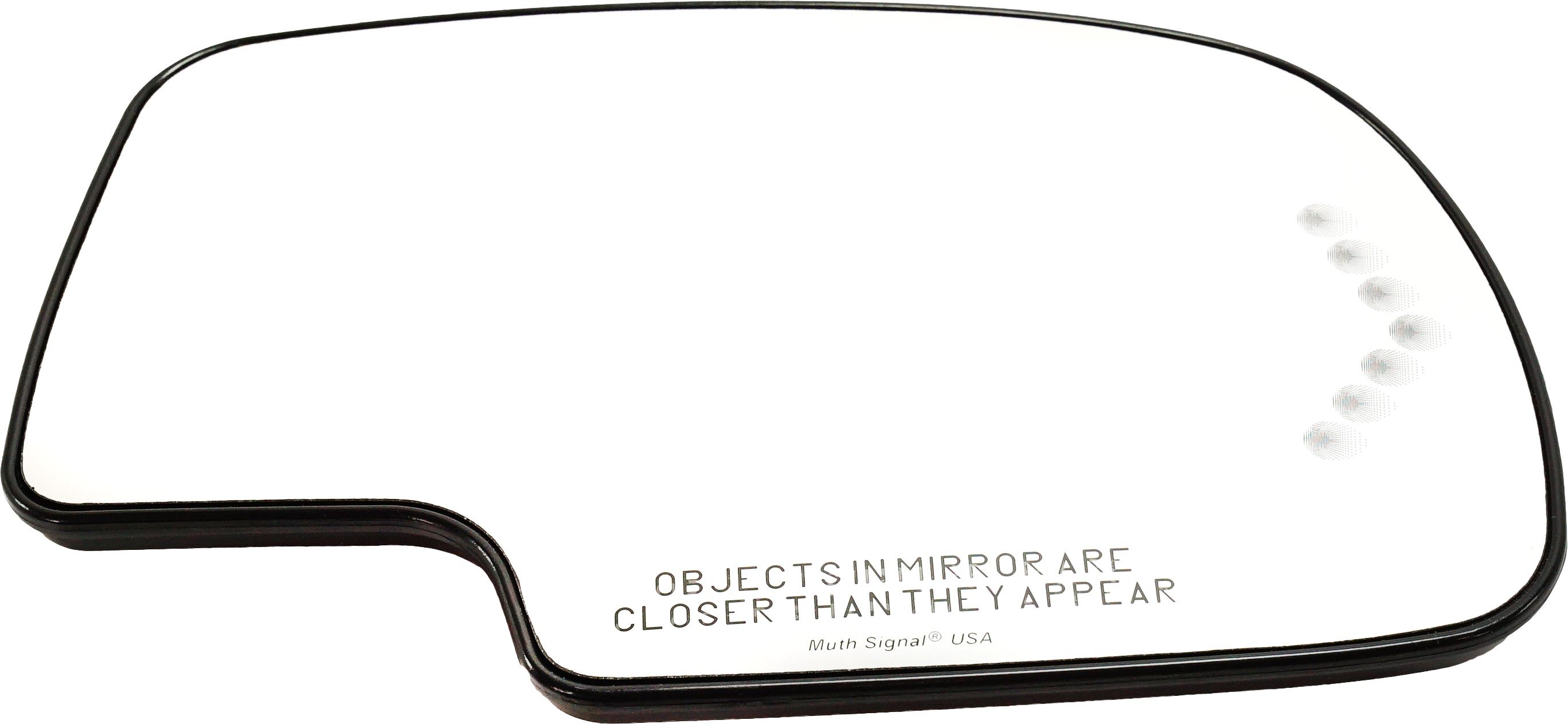 Heated Mirror Glass for Chevrolet Silverado / GMC Sierra 2003 - 2006 Right (Passenger) Non-Towing, with Backing Plate and Signal Light, without Auto-Dimming and Blind Spot Detection, Includes 2007 Classic, Replacement