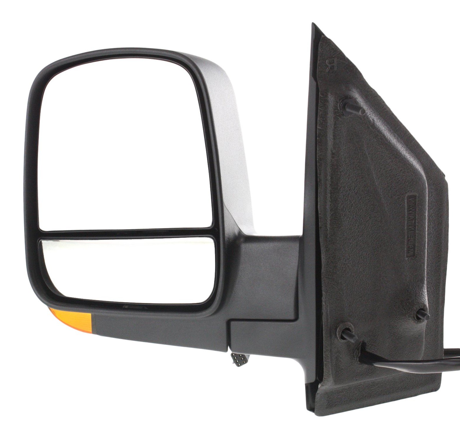 Power Mirror for GMC Express/Savana Van 2008-2023, Left (Driver), Non-Towing, Manual Folding, Heated, Textured, Standard Type, with Signal Light, Replacement