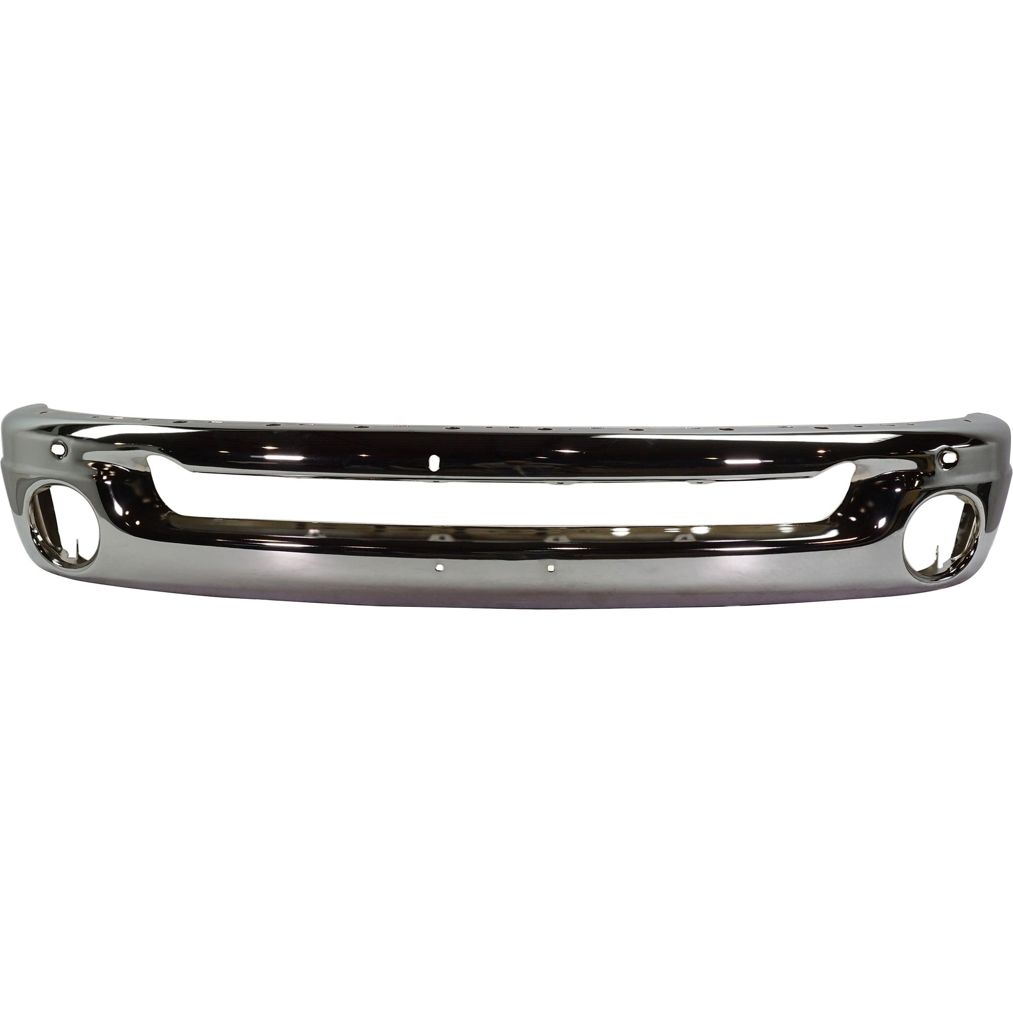 Front Bumper Face Bar for Dodge RAM 1500 (2002-2009), Steel, Chrome, Fits 2-Piece Type Bumper, also compatible with RAM 2500/3500 (2003-2009), Replacement