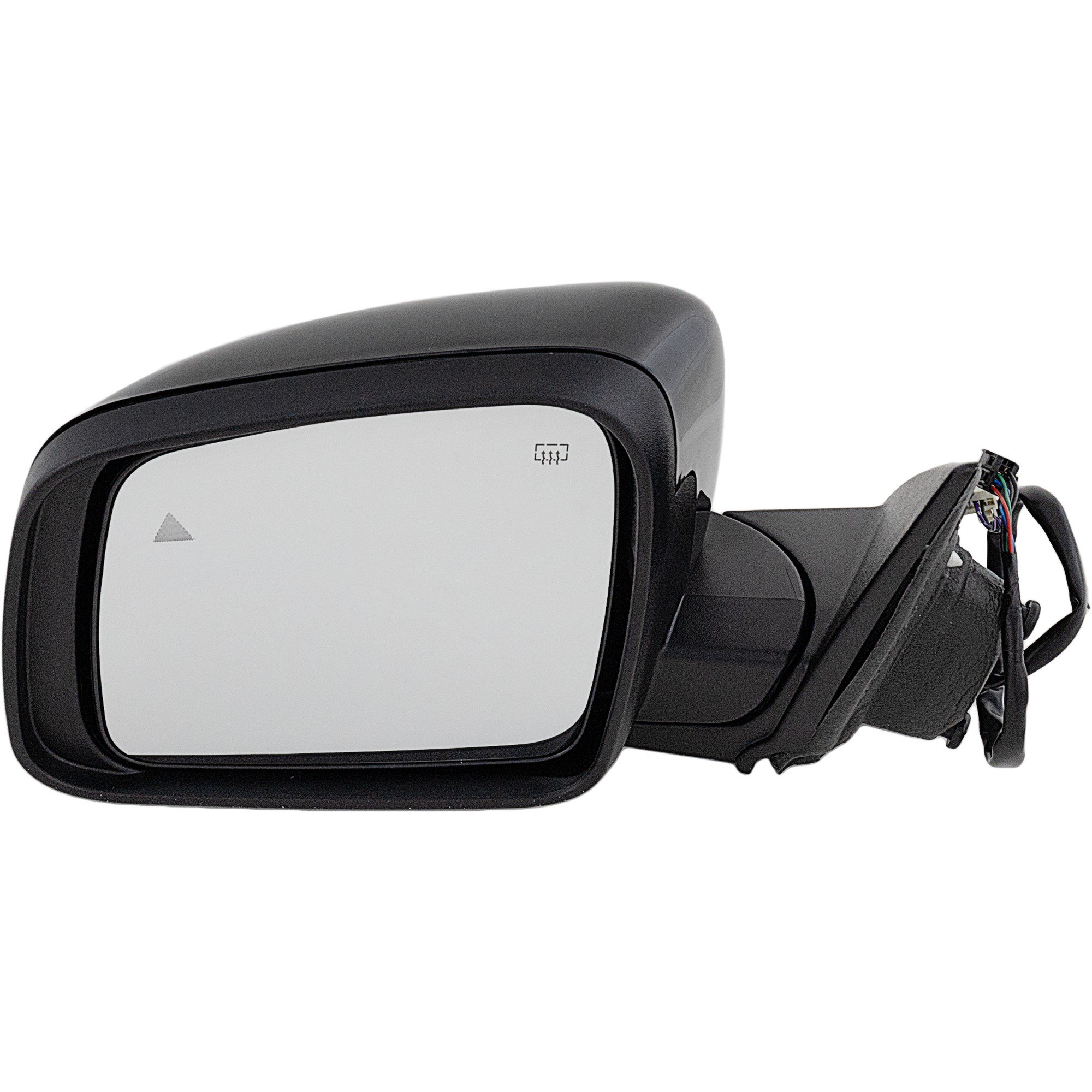 Power Mirror for Dodge Durango 2019-2022, Left (Driver), Manual Folding, Heated, Paintable, with Blind Spot Detection, Replacement