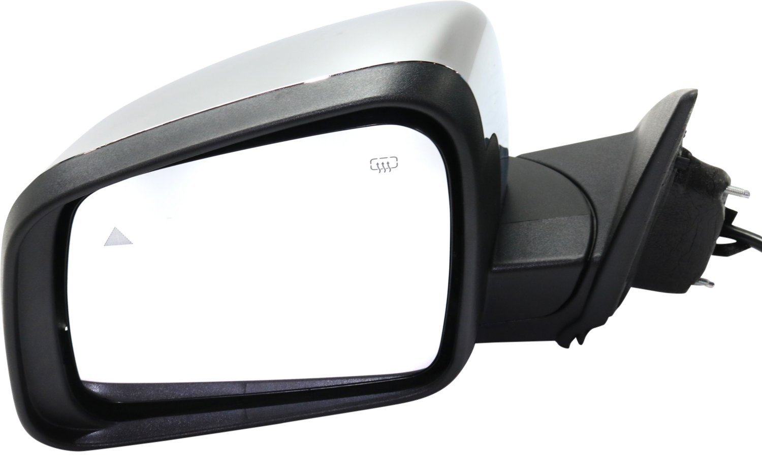 Power Mirror for Dodge Durango 2011-2022, Left (Driver), Manual Folding, Heated, Chrome, with Blind Spot Detection, Memory, and Signal Light, without Auto Dimming, Replacement