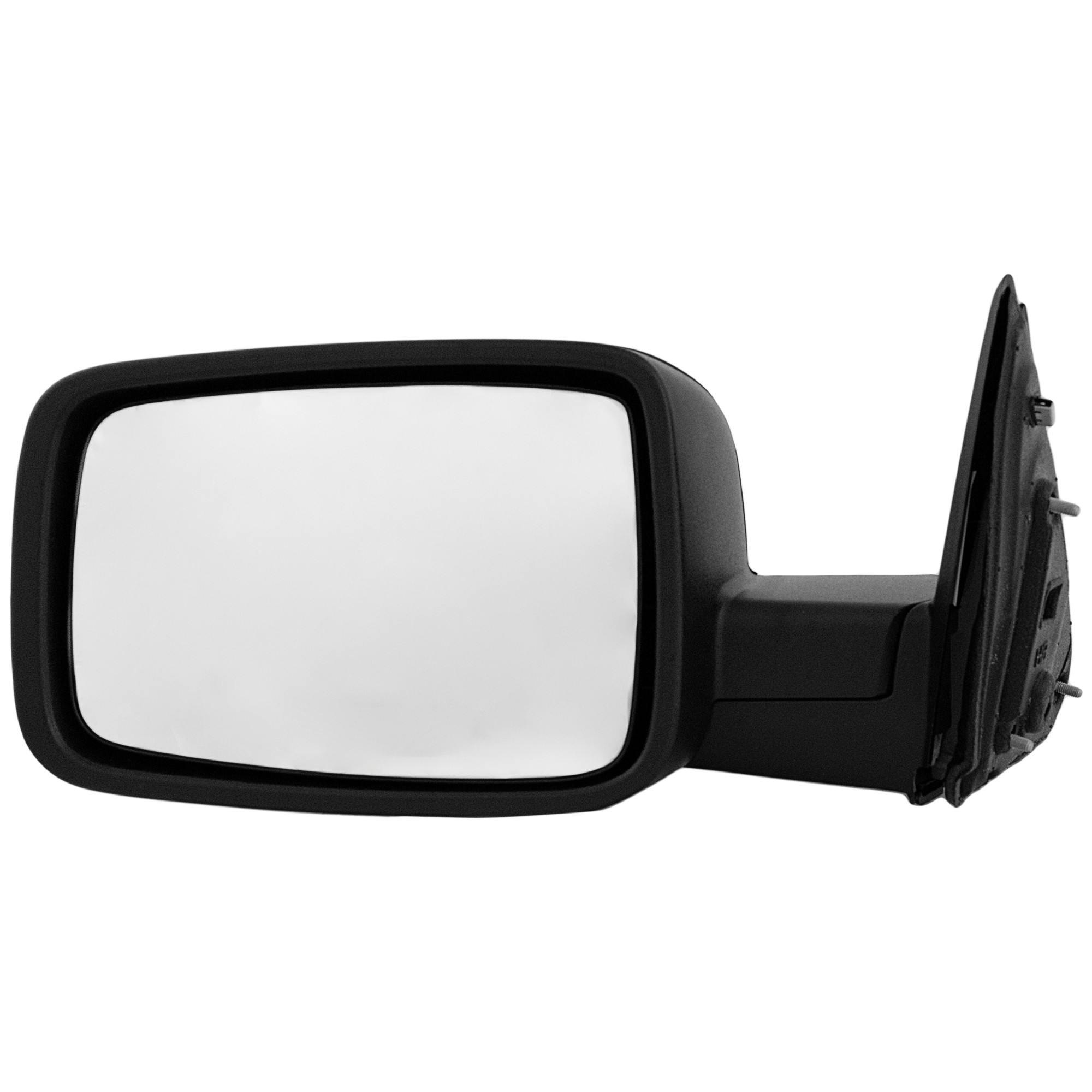 Manual Adjust, Manual Folding Mirror for Dodge RAM 1500/2500 Pickup 2009-2012, Left (Driver), Non-Towing, Non-Heated, Textured, Without Memory, with Puddle and Signal Light, Replacement