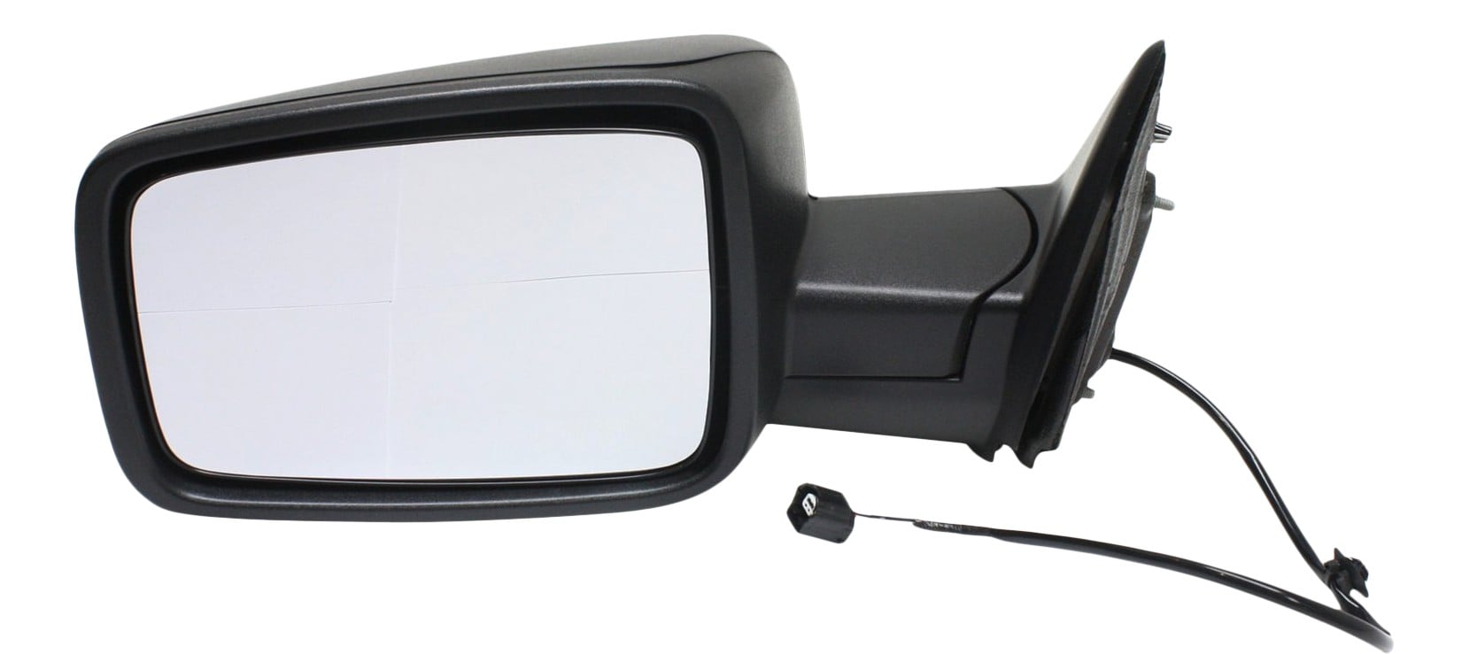Mirror for Dodge RAM 1500 Pickup (2013-2018) & 2500/3500 Pickup (2013-2022), Left (Driver), Non-Towing, Manual Adjust & Fold, Non-Heated, Textured, with Temperature Sensor, Includes 2019-2022 1500 Classic, Replacement