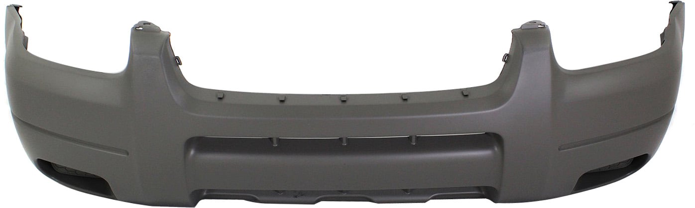 Front Bumper Cover for Ford Escape 2001-2004, Textured Titanium, without Fog Light Holes, Compatible with XLS/XLT Models (without Fender Flares), Replacement
