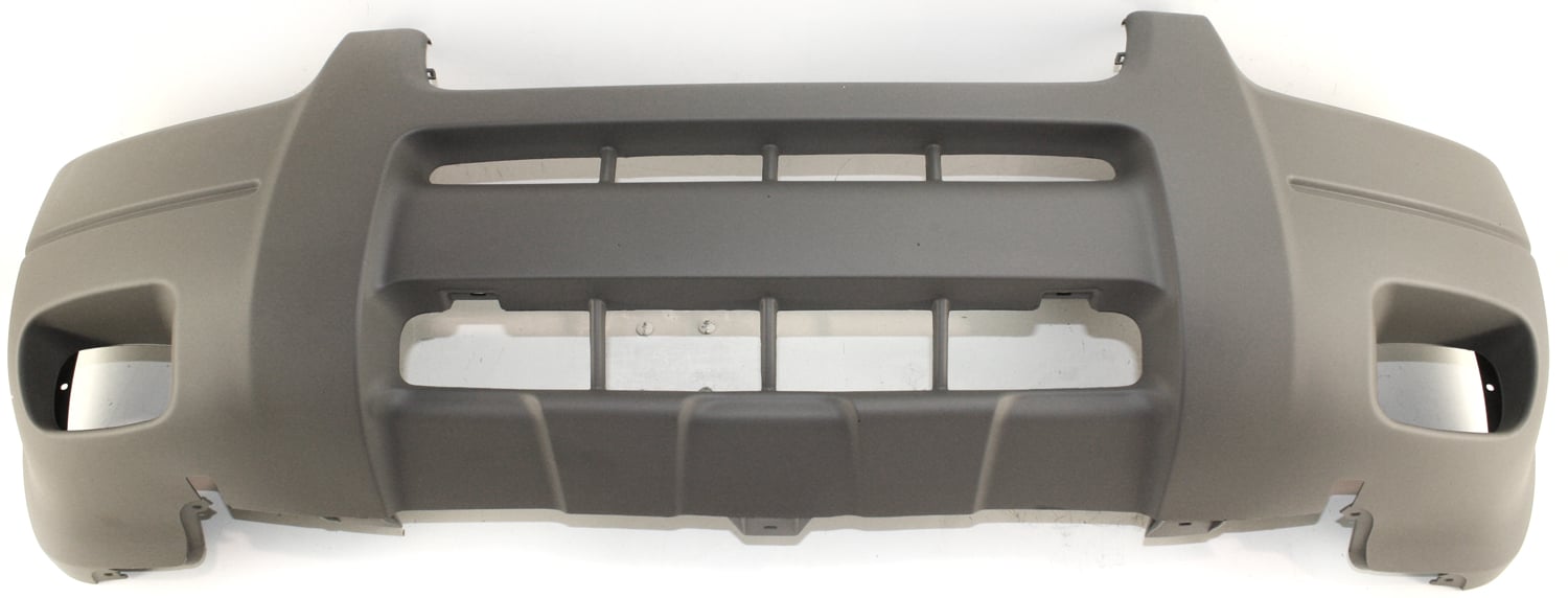 Front Bumper Cover for Ford Escape 2001-2004, Textured Titanium, with Fog Light Holes, XLS/XLT Model with Fender Flares, Replacement