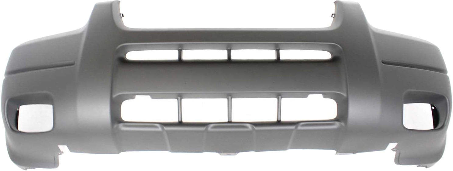 Front Bumper Cover for Ford Escape 2001-2004, Textured Platinum, with Fog Light Holes, XLS/XLT Model without Fender Flares, Replacement