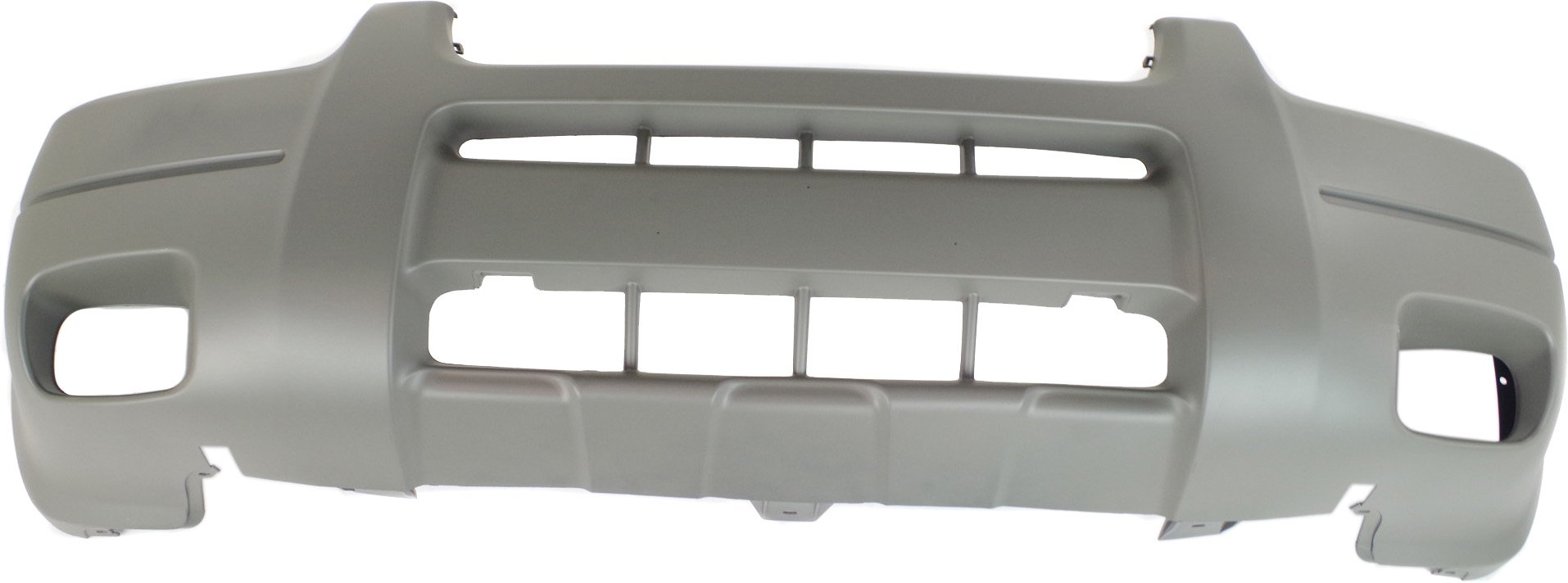 Front Bumper Cover for 2001-2004 Ford Escape, Textured Titanium, with Fog Light Holes, XLS/XLT Model without Fender Flares, Replacement