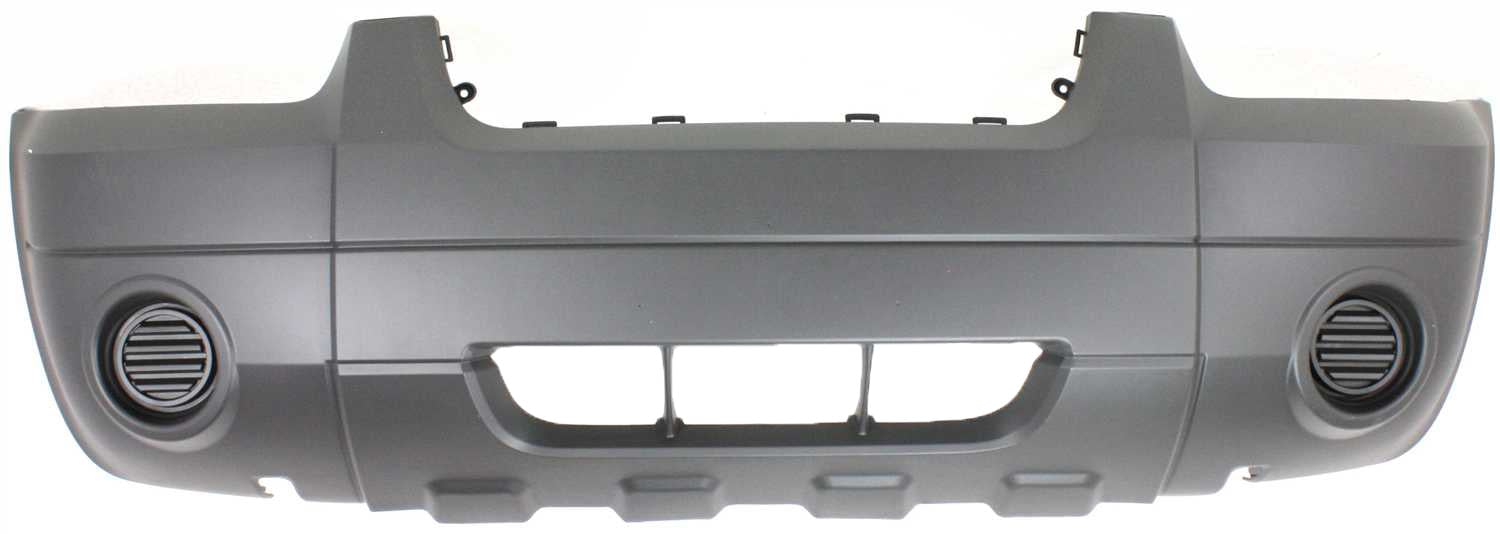 Front Bumper Cover for Ford Escape 2005-2007, Textured, without Fog Light Holes, XLS Model without Fender Flares, Replacement