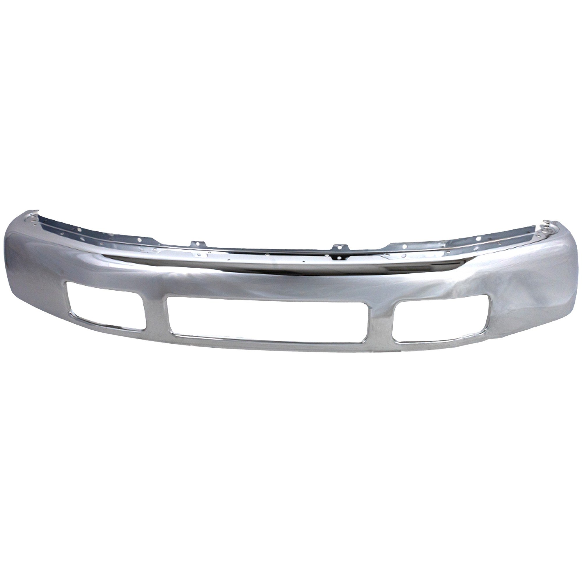 Front Bumper for Ford F-Series Super Duty/Excursion 2005-2007, Chrome, Without Fender Flare Holes, Replacement