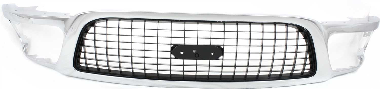 ABS Plastic Grille for Ford Expedition 1999, XLT Model, Chrome Shell with Painted Gray Insert, Replacement