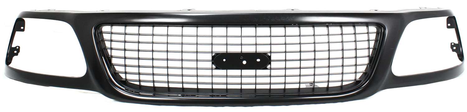 Plastic Gray Shell and Insert Grille for Ford Expedition Eddie Bauer Model, 1999-2002, Replacement