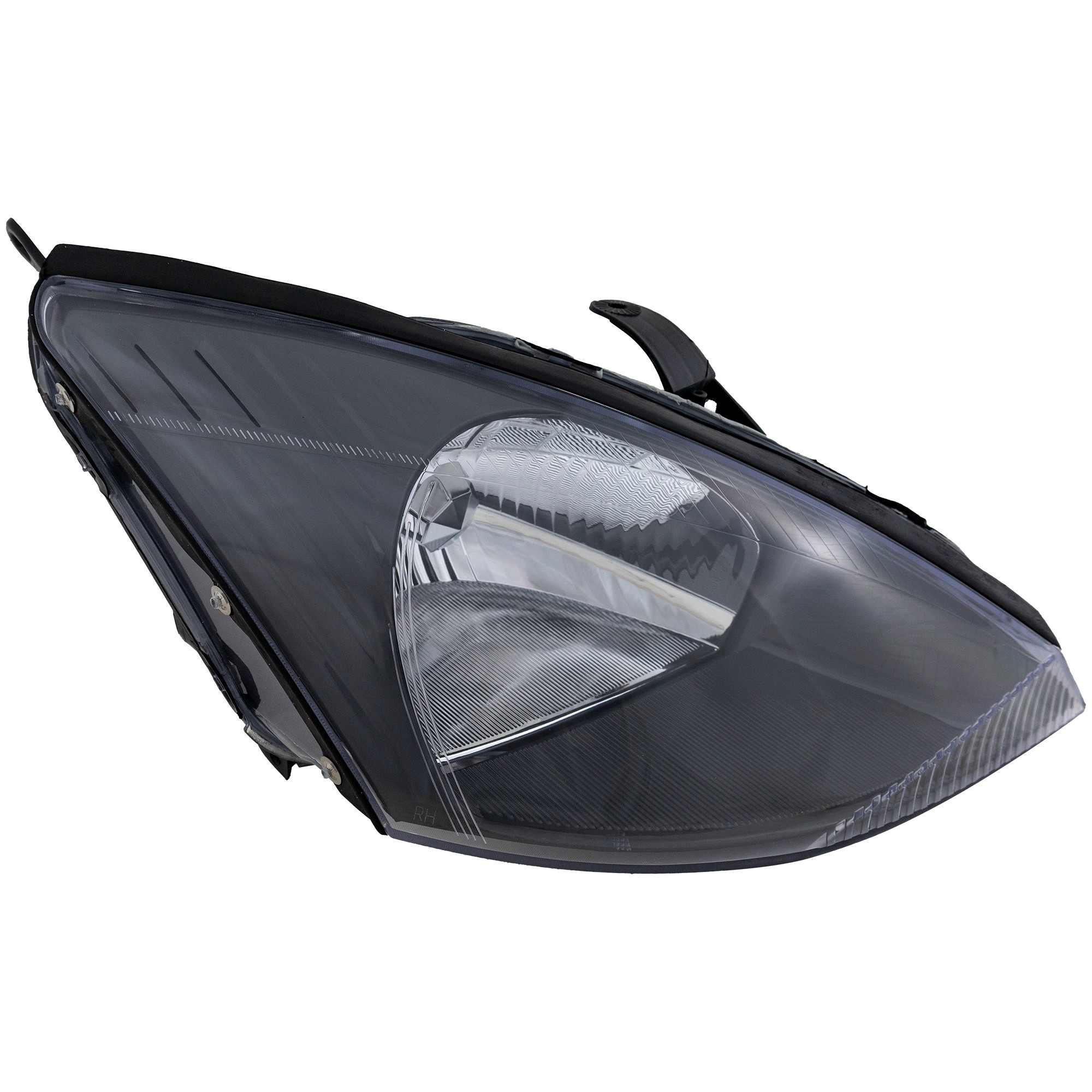 Headlight Assembly for Ford Focus 2003-2004, Right (Passenger), Halogen, Gray Interior, w/o SVT Model, Replacement