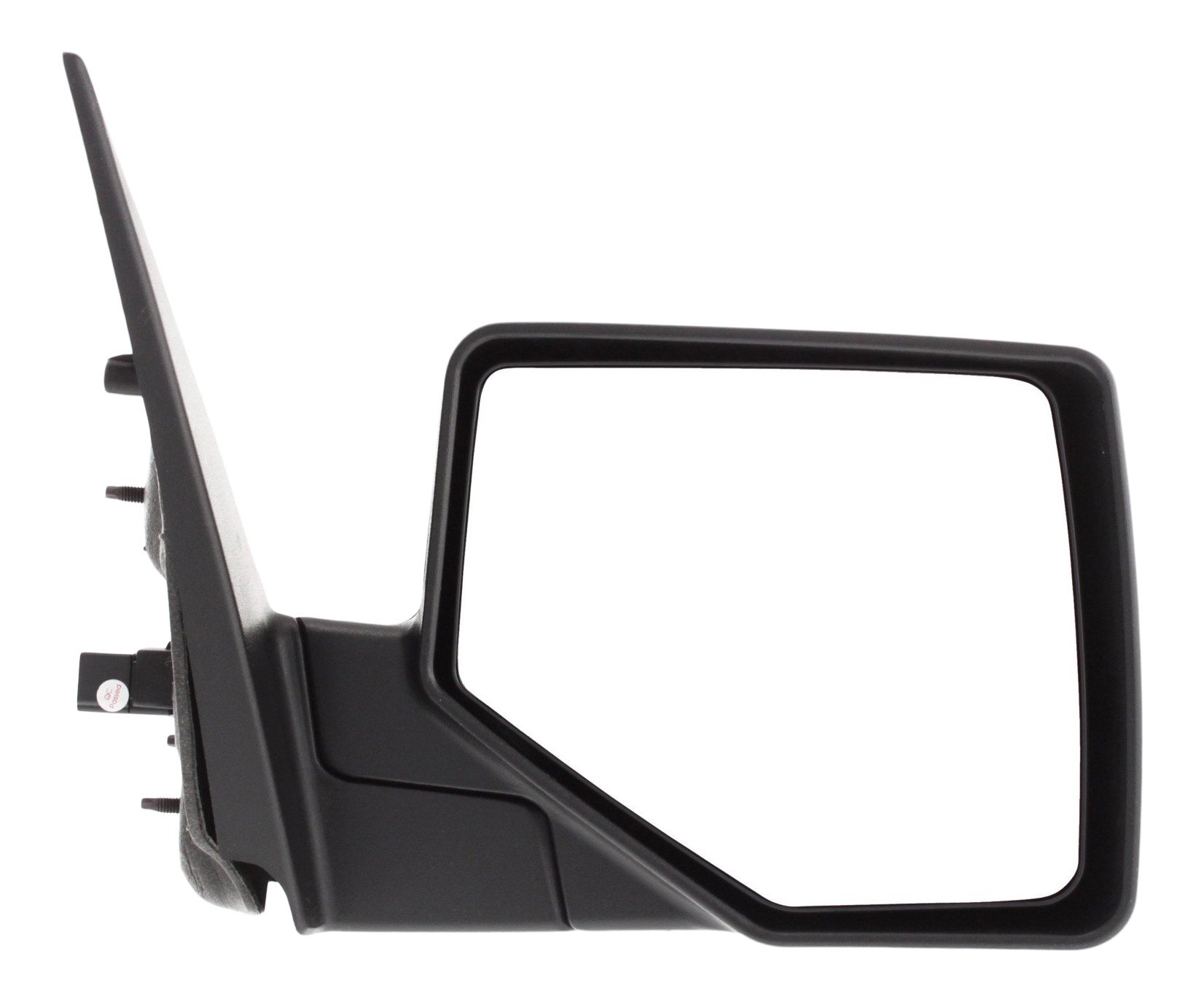 Power Mirror for Ford Explorer 2006-2010, Right (Passenger), Manual Folding, Heated, Chrome/Textured, Includes 2 Caps, with Puddle Light, Replacement