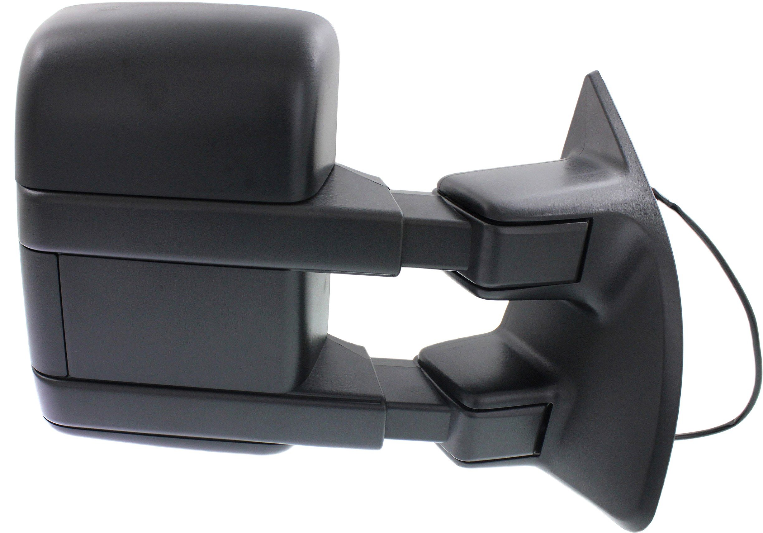 Towing Mirror for Ford F-Series Super Duty 2011-2012, Right (Passenger), Manual Adjust & Folding, Non-Heated, Textured, Sensor, Replacement