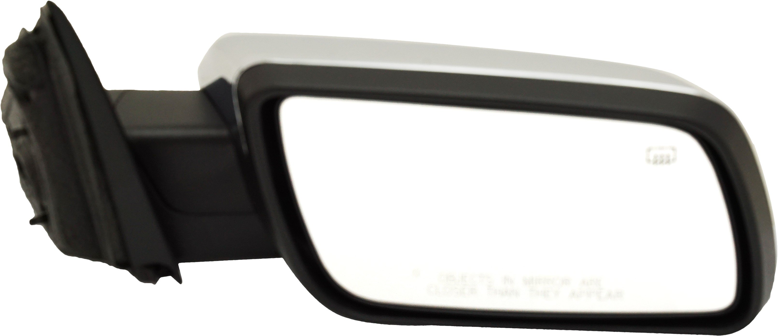 Power Mirror for Ford Flex 2009-2012, Right (Passenger), Manual Folding, Heated, Chrome, with Memory and Puddle Light, Replacement