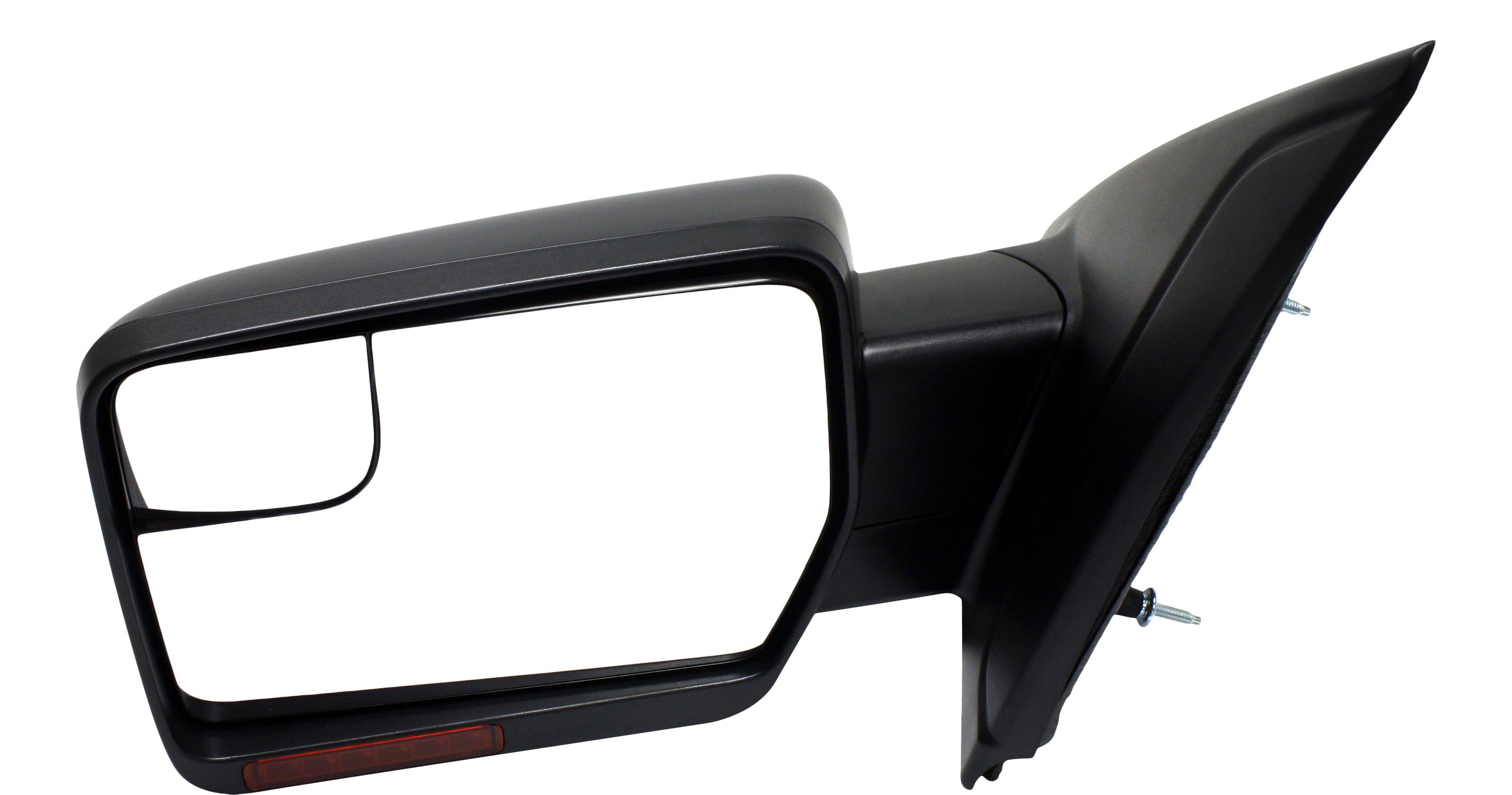 Replacement Mirror for Ford F-150 2011-2014, Left (Driver), Non-Towing, Power Operated, Manual Folding, Heated, Paintable, with Blind Spot Glass, Memory and Signal Light, without Puddle Light