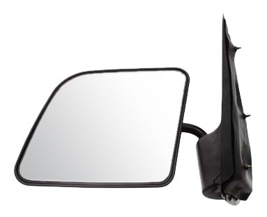 Manual Adjust Mirror for Ford Econoline Van 1992-2007, Left (Driver), Non-Towing, Manual Folding, Non-Heated, Textured, without Auto Dimming, Blind Spot Detection, Memory, or Signal Light, Swing Lock Type, Flat Glass, Replacement