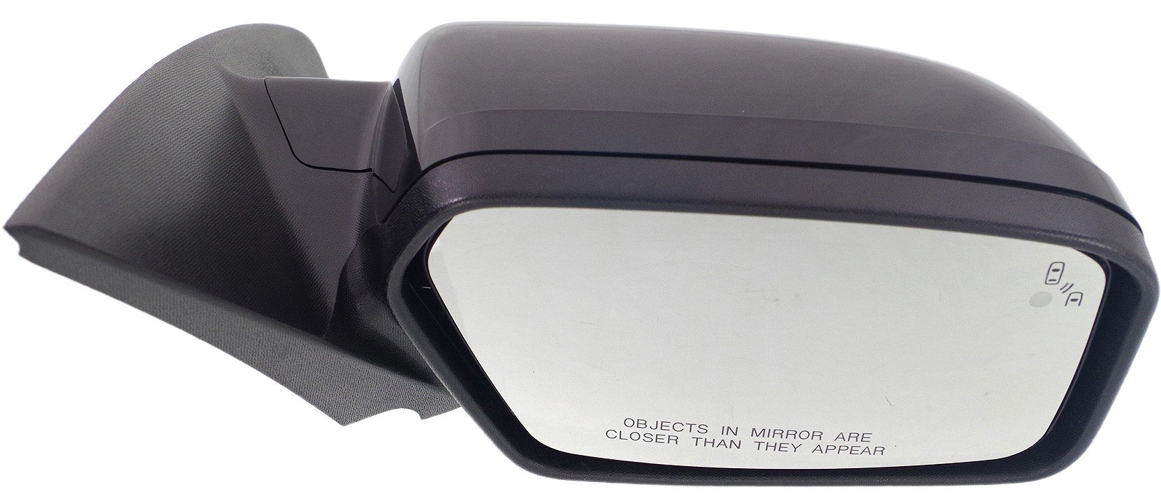 Power Mirror for Ford Fusion 2010-2012, Right (Passenger), Non-Folding, Heated, Paintable/Textured, with 2 Caps, Blind Spot Detection and Puddle Light, Replacement