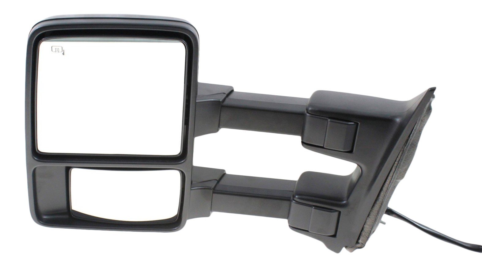Towing Mirror for Ford F-Series Super Duty 2008-2009, Left (Driver), Power, Power Folding, Heated, Chrome/Paintable, 2 Caps, with Auto Extend and Signal Light, without Memory, Replacement