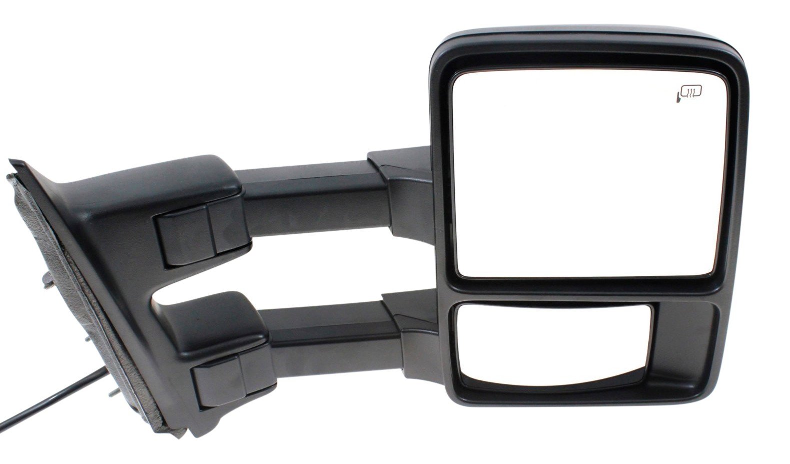 Towing Mirror for Ford F-Series Super Duty 2010-2010, Right (Passenger), Power, Power Folding, Heated, Chrome/Paintable, 2 Caps, with Auto Extend and Signal Light, without Memory, Replacement