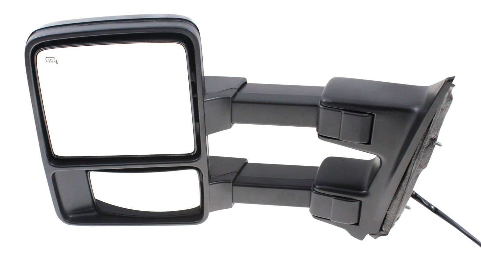 Towing Mirror for Ford F-Series Super Duty 2008-2009, Left (Driver), Power, Power Folding, Heated, Chrome/Paintable, 2 Caps, with Auto Extend, Memory and Signal Light, Replacement
