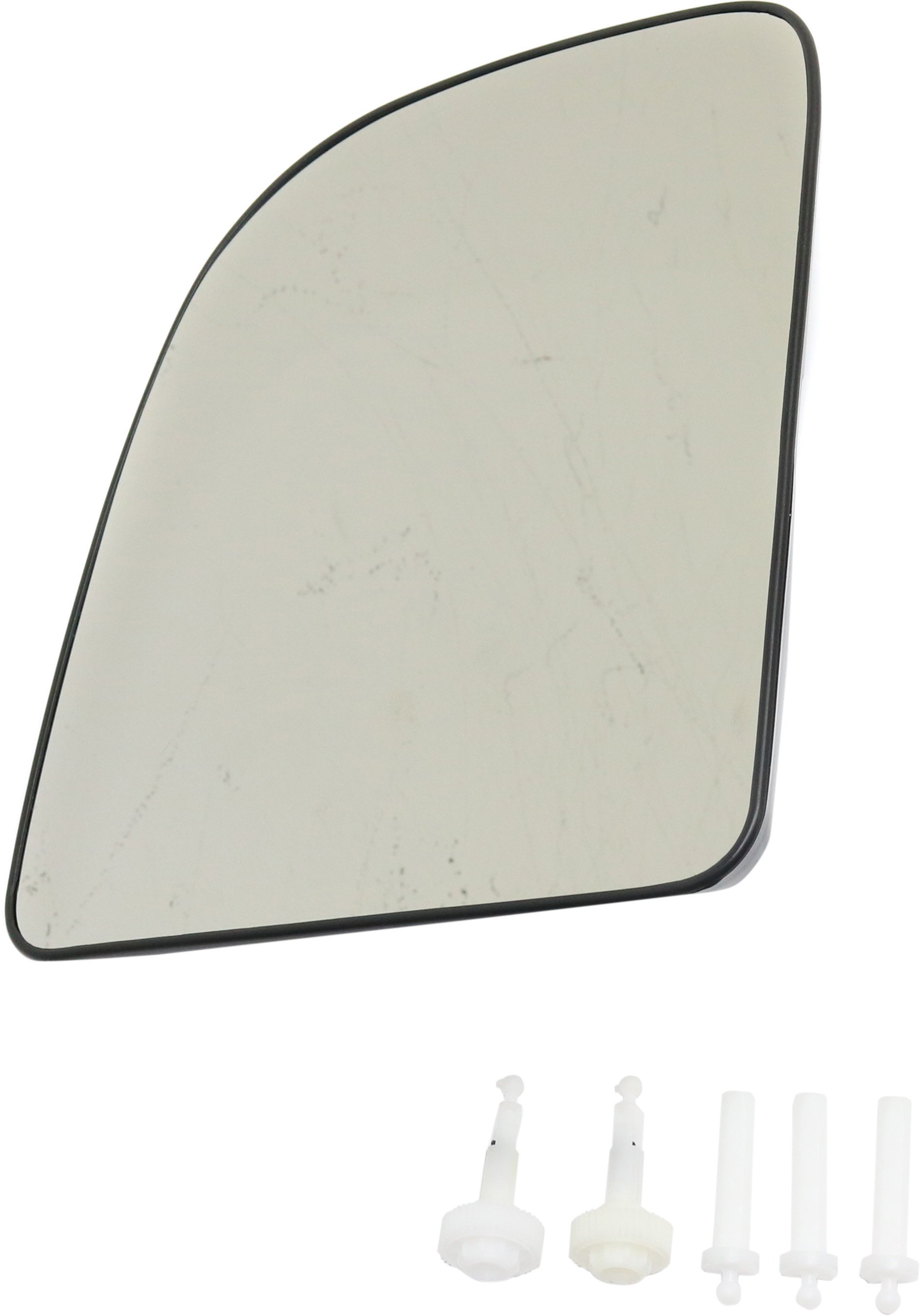 Mirror Glass for Ford F-250/F-350 Super Duty 1999-2007 and E-350/E-450 Super Duty 2008-2021, Left (Driver), Upper, Towing, Non-Heated, with Backing Plate, Replacement