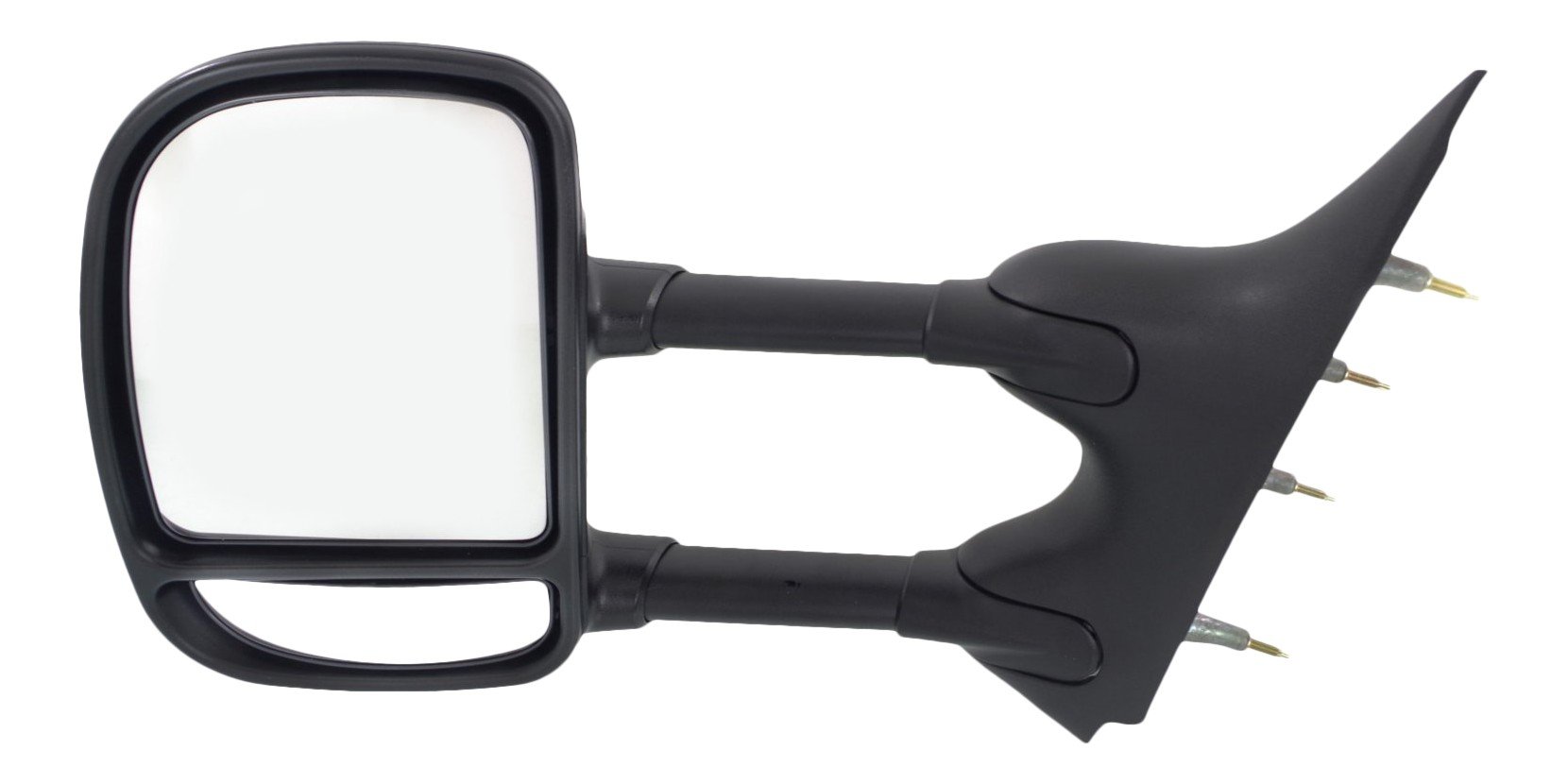Towing Mirror for Ford Econoline Van 2003-2014, Left (Driver), Manual Adjust & Folding, Non-Heated, Textured, w/o Auto-Dimming, Blind Spot Detection, Memory, and Signal Light, Replacement