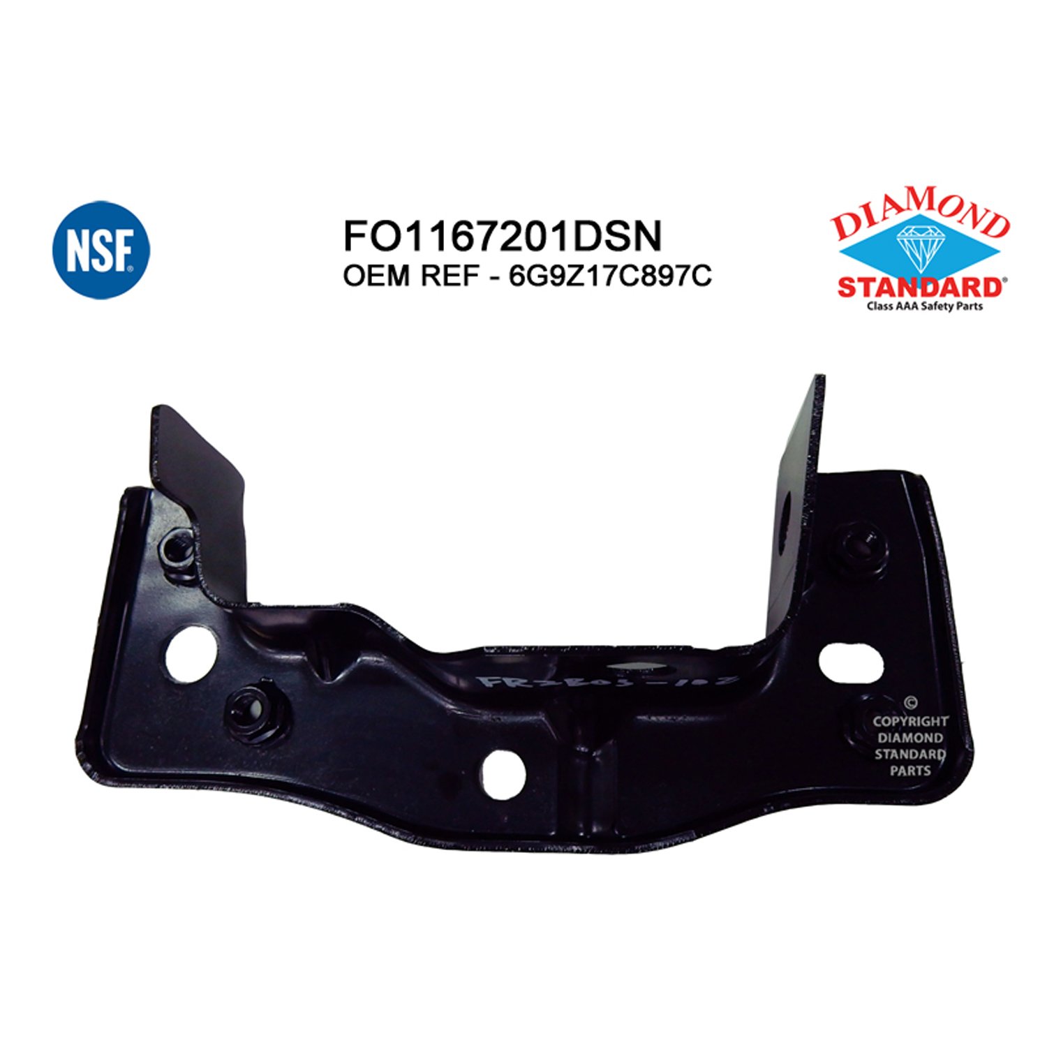2013 - 2020 Ford Fusion Rear Bumper Bracket (Right / Passenger Side) 