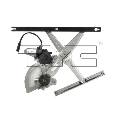 Left (Driver) Rear Door Glass Regulator with Power Window Motor Assembly for 1999 - 2012 Ford F-350 Super Duty Crew Cab Pickup,  8C3Z2627001B, Replacement