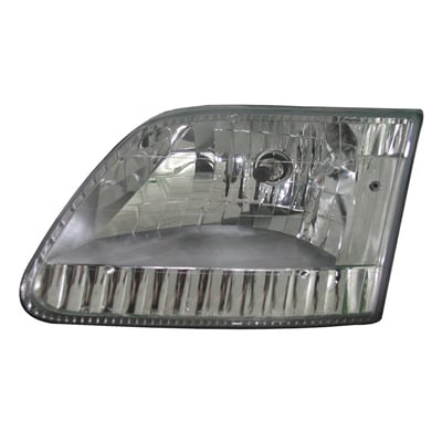 1997 - 2004 Ford F-150 Headlight - (Brand: LKQ Platinum Plus) - (Base 4.2L, 4.6L, 5.4L Standard Cab Pickup + Base 4.2L, 4.6L, 5.4L Extended Cab Pic Replacement