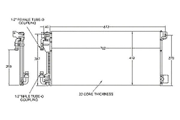 1998 - 2002 Lincoln Continental A/C Condenser