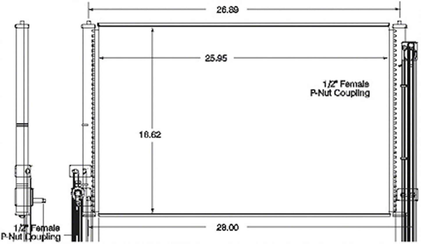 2000 - 2006 Ford Thunderbird A/C Condenser