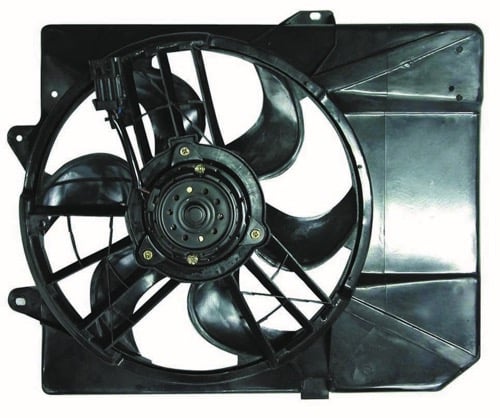 Radiator Cooling Fan Assembly for 1997-2003 Mercury Tracer, Electric Fan Assembly with Air Conditioning,  F7CZ8C607BE, Replacement
