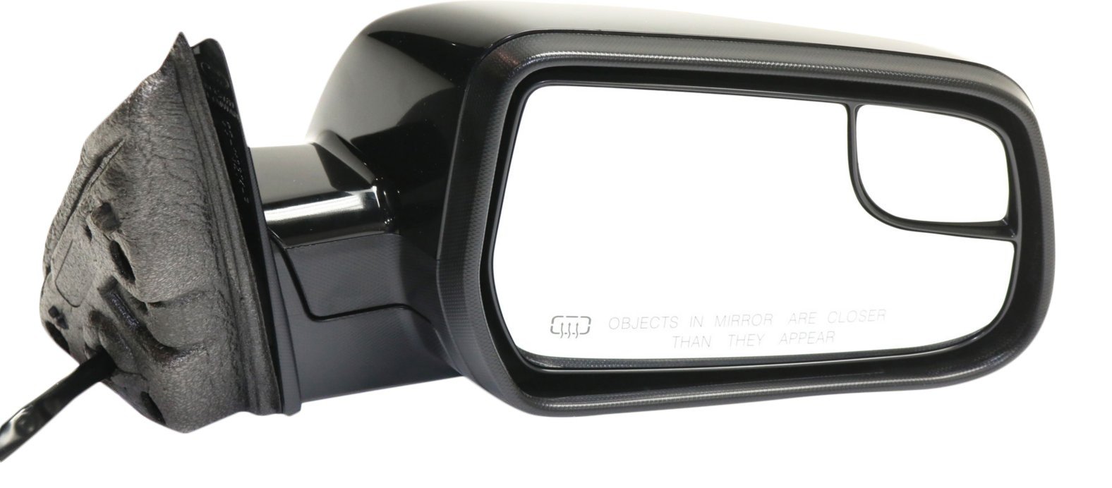 Power Mirror for Chevrolet Equinox/GMC Terrain 2010-2017, Right (Passenger), Manual Folding, Heated, Paintable, w/o Auto Dimming, Blind Spot Detection, Memory, and Signal Light, Replacement