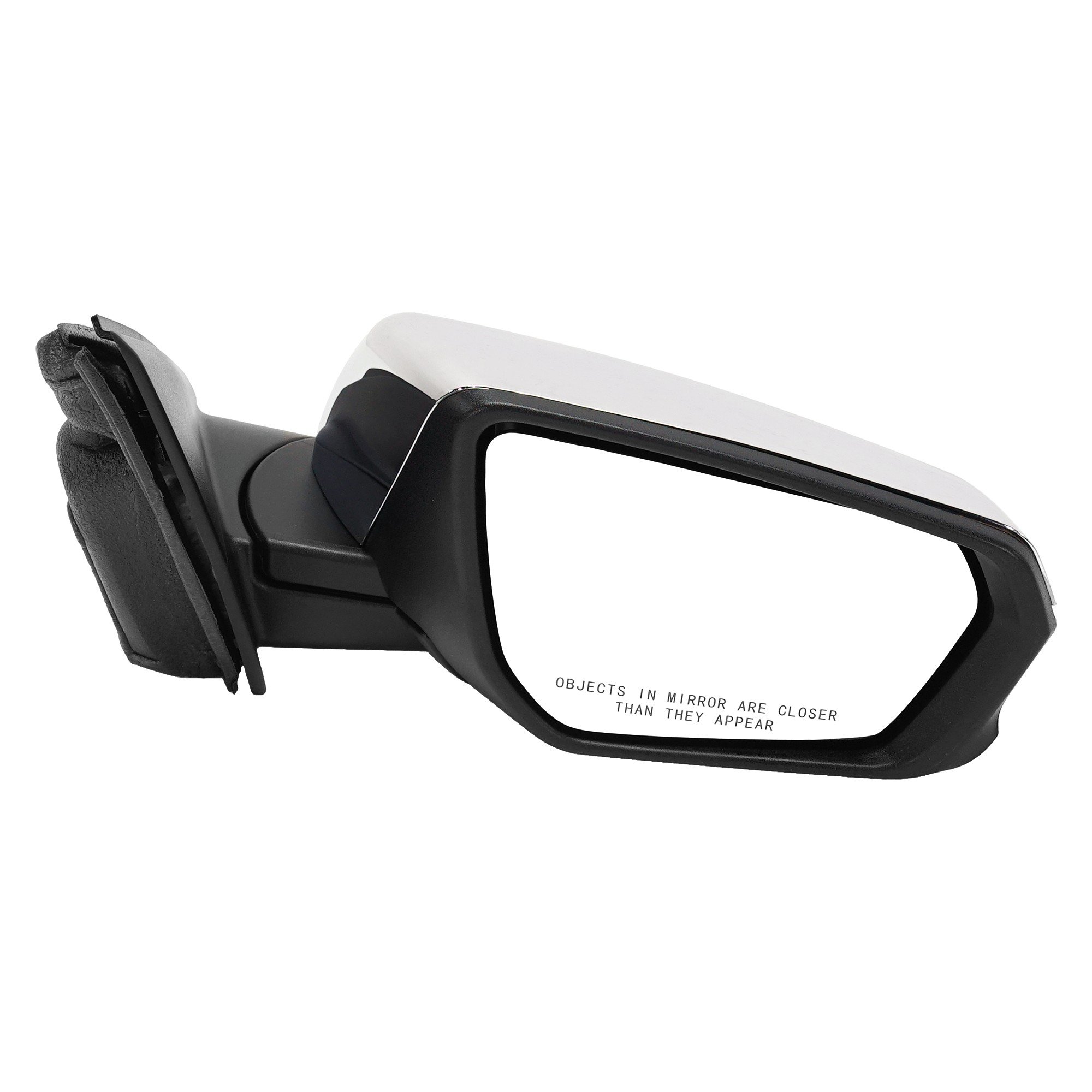 Power Mirror for GMC Terrain/Denali Model, Chevrolet Equinox 2018-2023, Right (Passenger), Manual Folding, Heated, Chrome, without Blind Spot Detection and Signal Light, Replacement