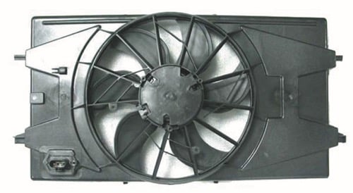 Radiator Cooling Fan Assembly for 2006-2008 Chevrolet Cobalt, Left (Driver) Side, 2.4L L4 Engine, OEM Replacement: 15849644