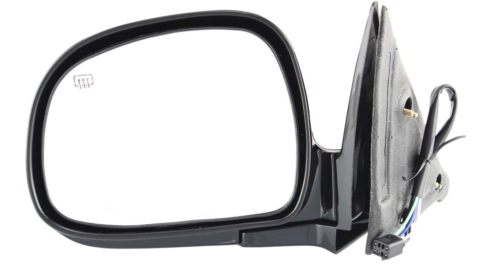 Power Mirror for Chevrolet S10 Pickup/Blazer (1998-1998), Left (Driver), Manual Folding, Heated, Paintable, Replacement