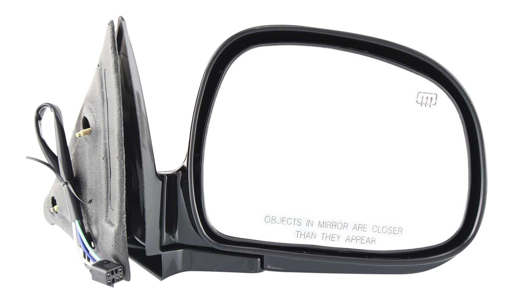 Power Mirror for Chevrolet S10 Pickup/Blazer, 1998-1998, Right (Passenger), Manual Folding, Heated, Paintable, Replacement