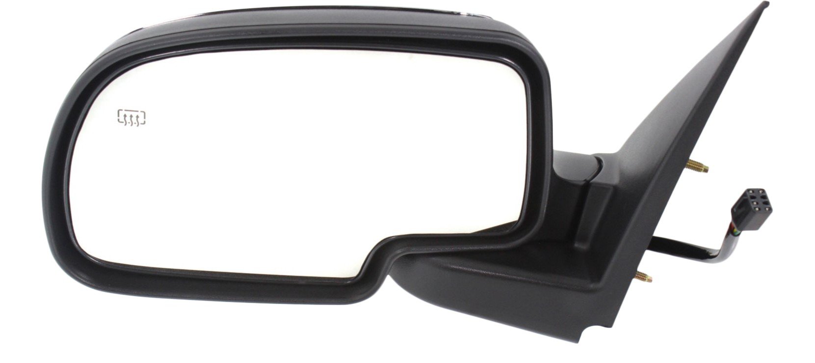 Power Mirror for Chevrolet Silverado/GMC Sierra 1999-2002, Left (Driver), Non-Towing, Manual Folding, Heated, Chrome, Replacement