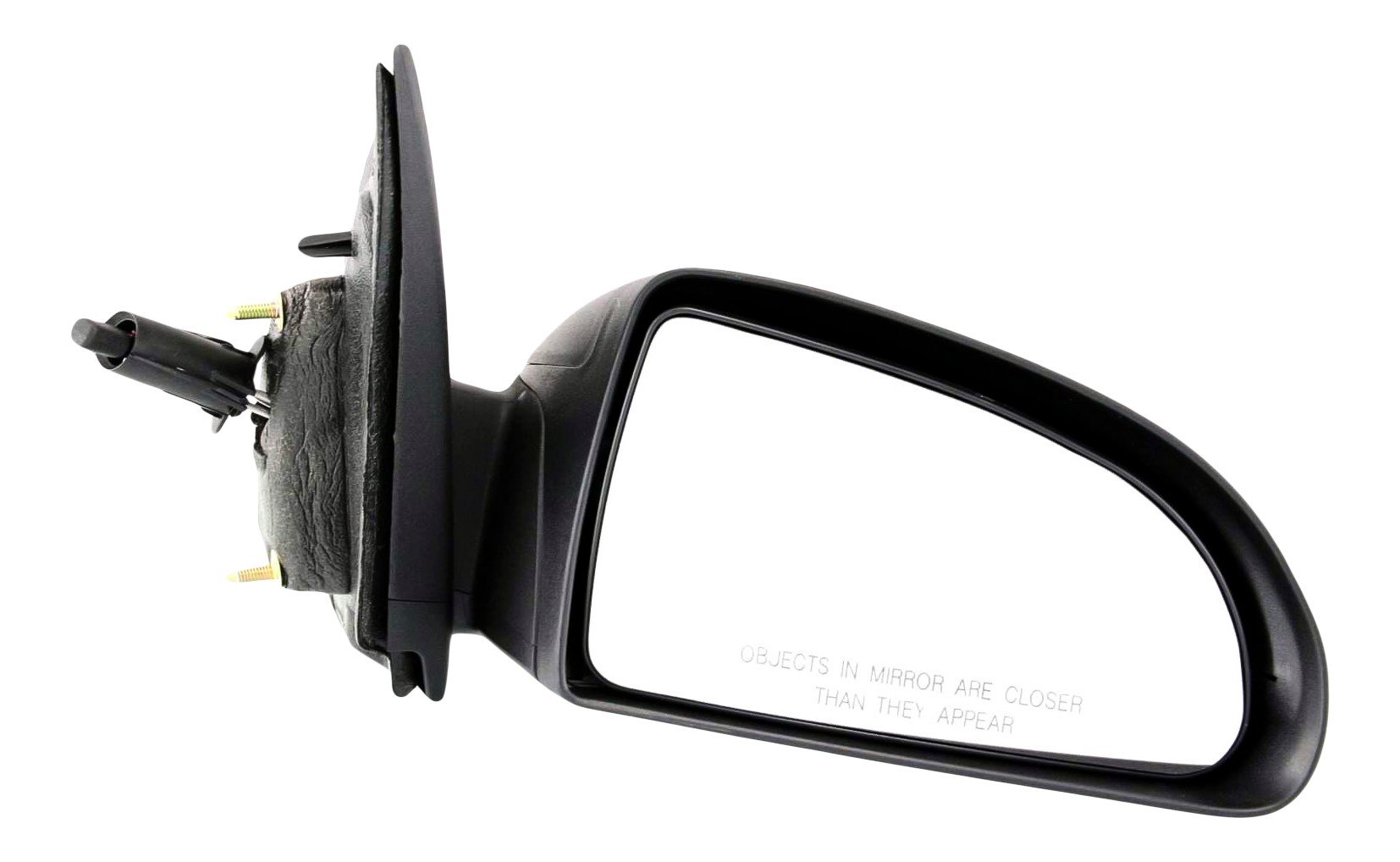 Manual Adjust Mirror for 2005-2010 Chevrolet Cobalt Sedan, Right (Passenger), Non-Folding, Non-Heated, Paintable, Without Auto Dimming, Blind Spot Detection, Memory, and Signal Light, Replacement