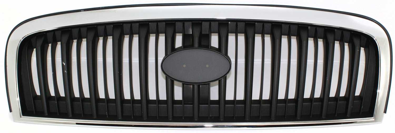 Chrome Shell/Painted Black Insert Grille for 2002-2004 Hyundai Sonata, Replacement
