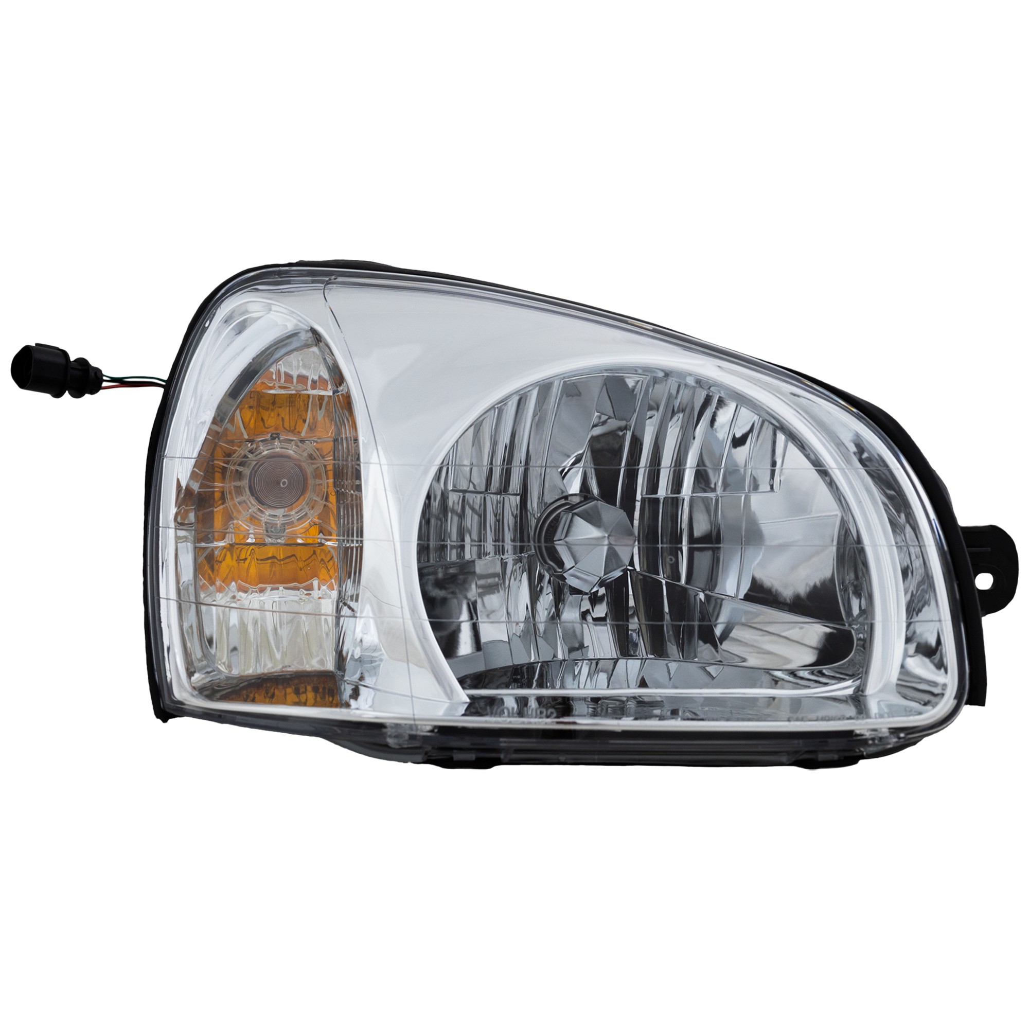 Headlight Assembly for Hyundai Santa Fe 2003-2006, Right (Passenger), Halogen, From 7-14-2003, Replacement