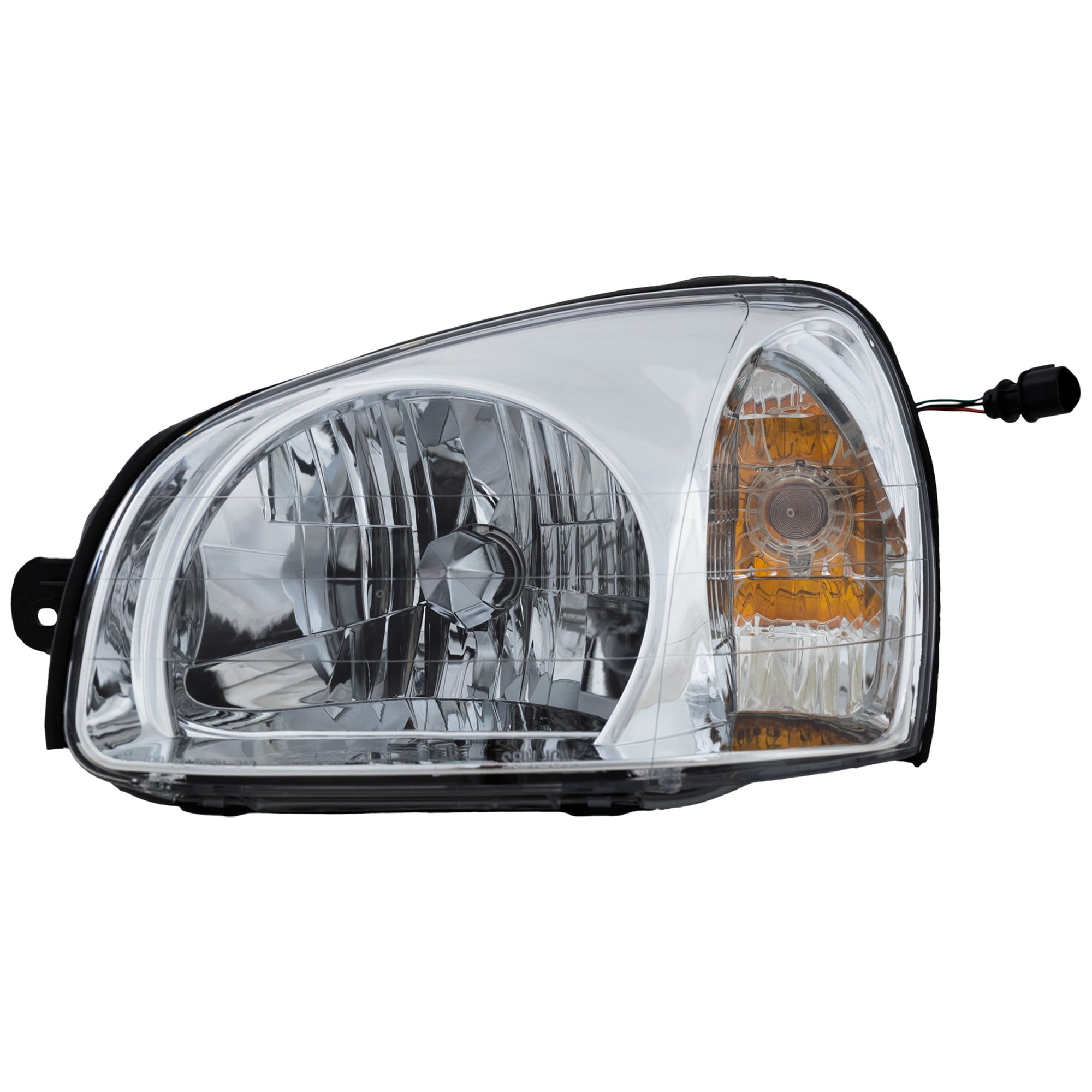 Headlight Assembly for Hyundai Santa Fe, 2003-2006, Left (Driver), Halogen, From 7-14-2003, Replacement